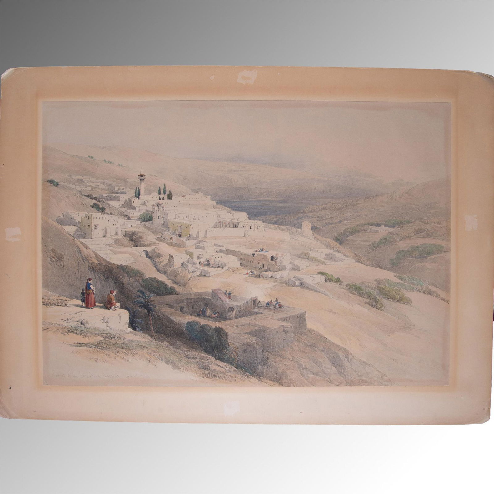 David Roberts, Antique Hand-Colored Lithograph on Paper (1 of 4)