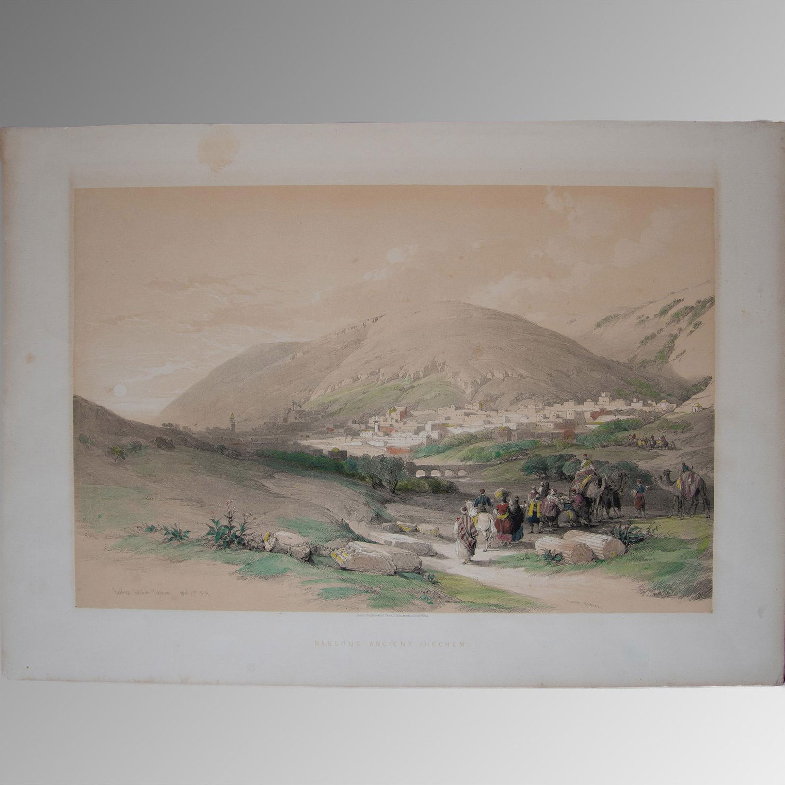 David Roberts, Antique Hand-Colored Lithograph on Paper (1 of 4)