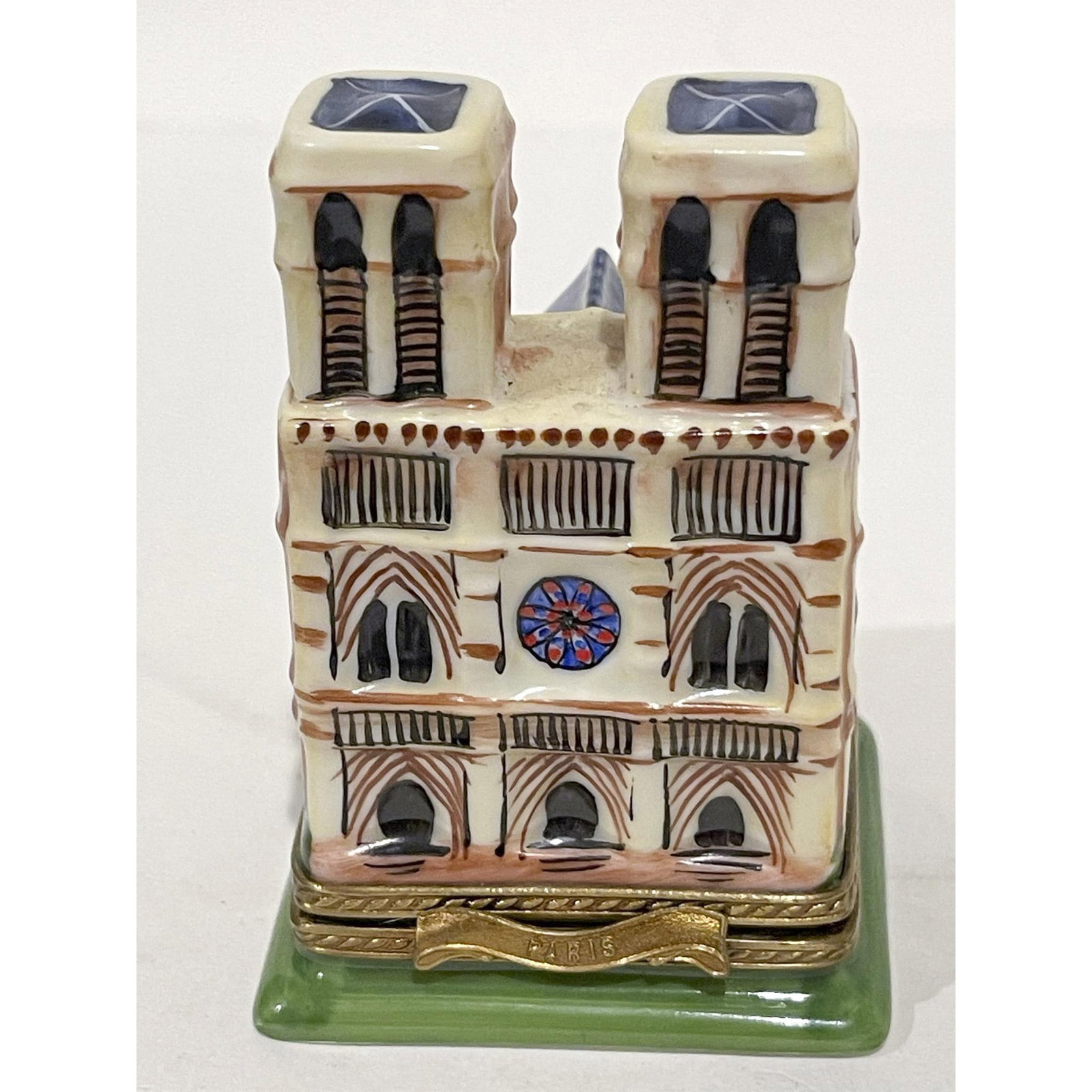 Limoges Keepsake Box, Notre Dame Cathedral with Quasimodo (1 of 6)