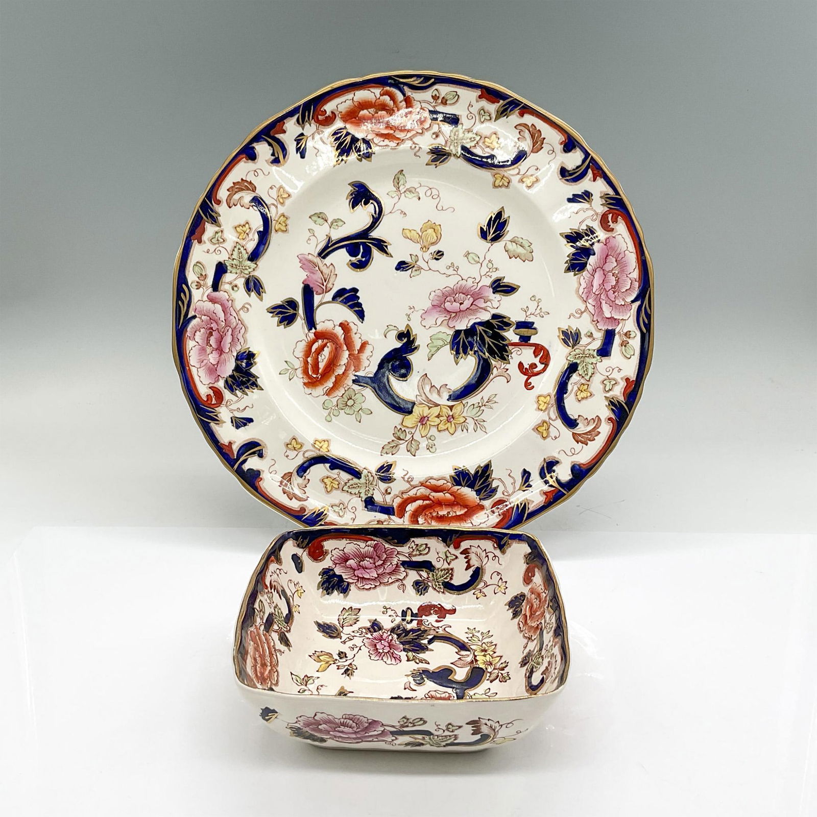 2pc Mason's Ironstone Plate and Bowl, Mandalay (1 of 6)