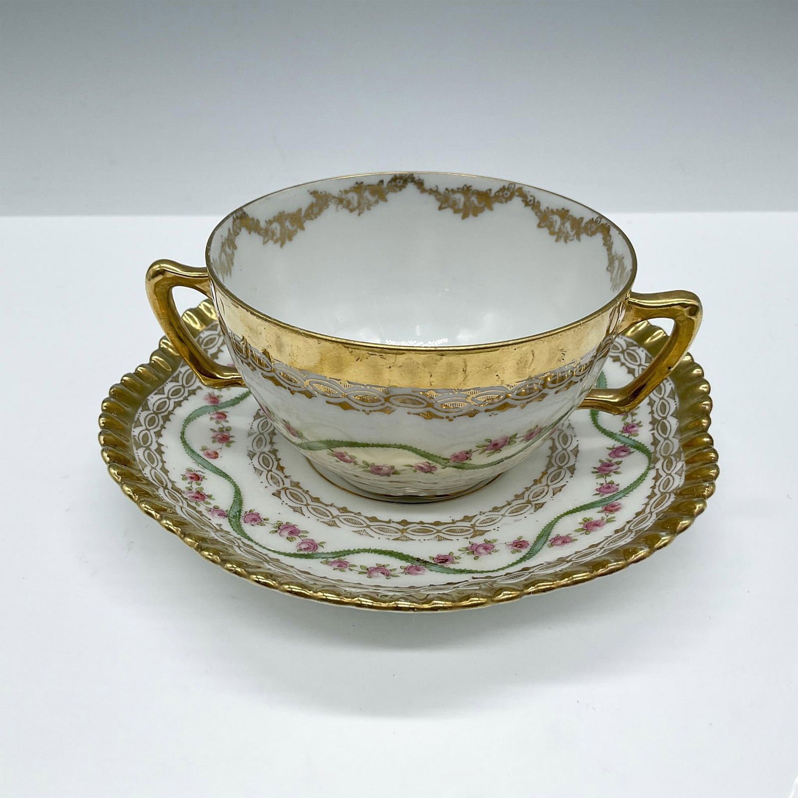 O&EG Royal Porcelain Tea Cup and Saucer Set (1 of 3)