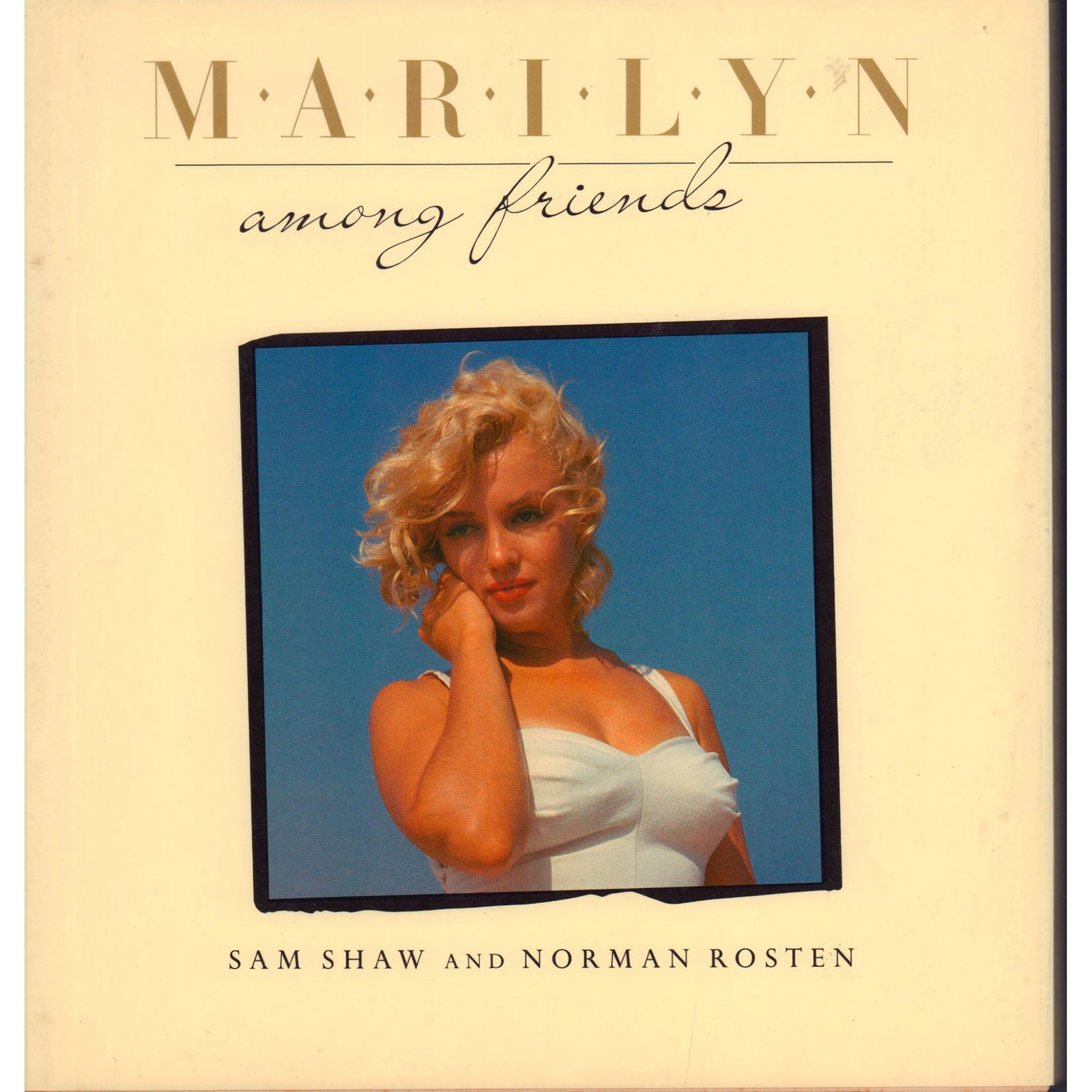 First American Ed. Hardcover Book, Marilyn Among Friends: First American Edition. Features photographs taken by her close friend, Sam Shaw, and presents intimate portraits of the dynamic sex goddess in ways that only her friends could capture. Includes book