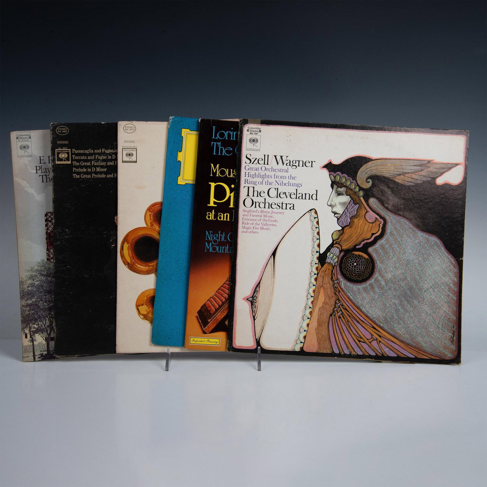 7pc Classical Orchestra and Individual Artist Vinyl LP: Set includes but is not limited to: The Cleveland Orchestra, Joseph Hayden, Music of Jubilee and more. Issued: 20th century Dimensions: 12"W x 12"H