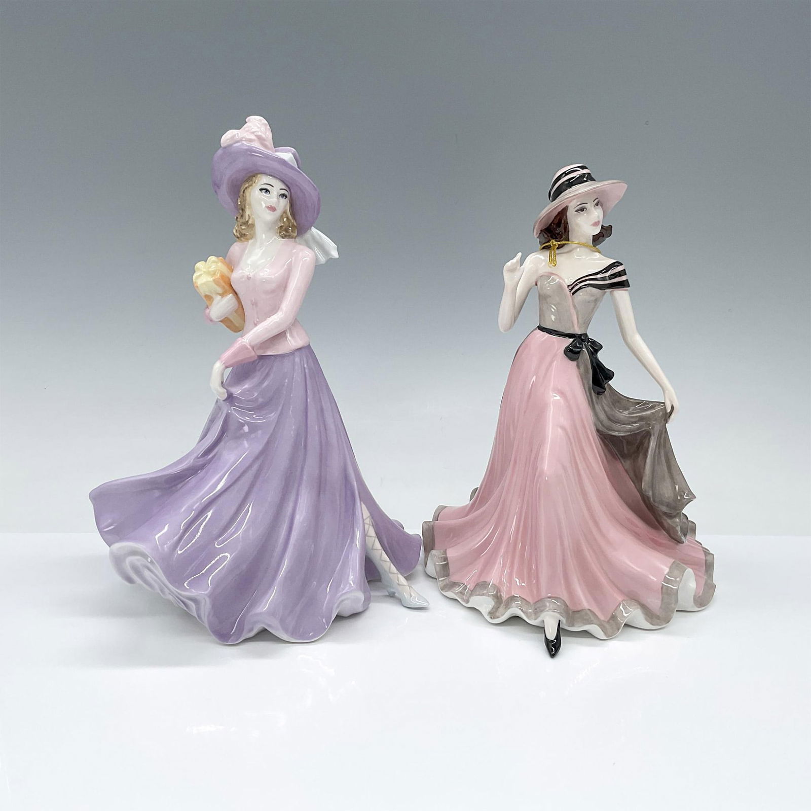 2pc Coalport Figurines, My Love and Birthday Present (1 of 3)