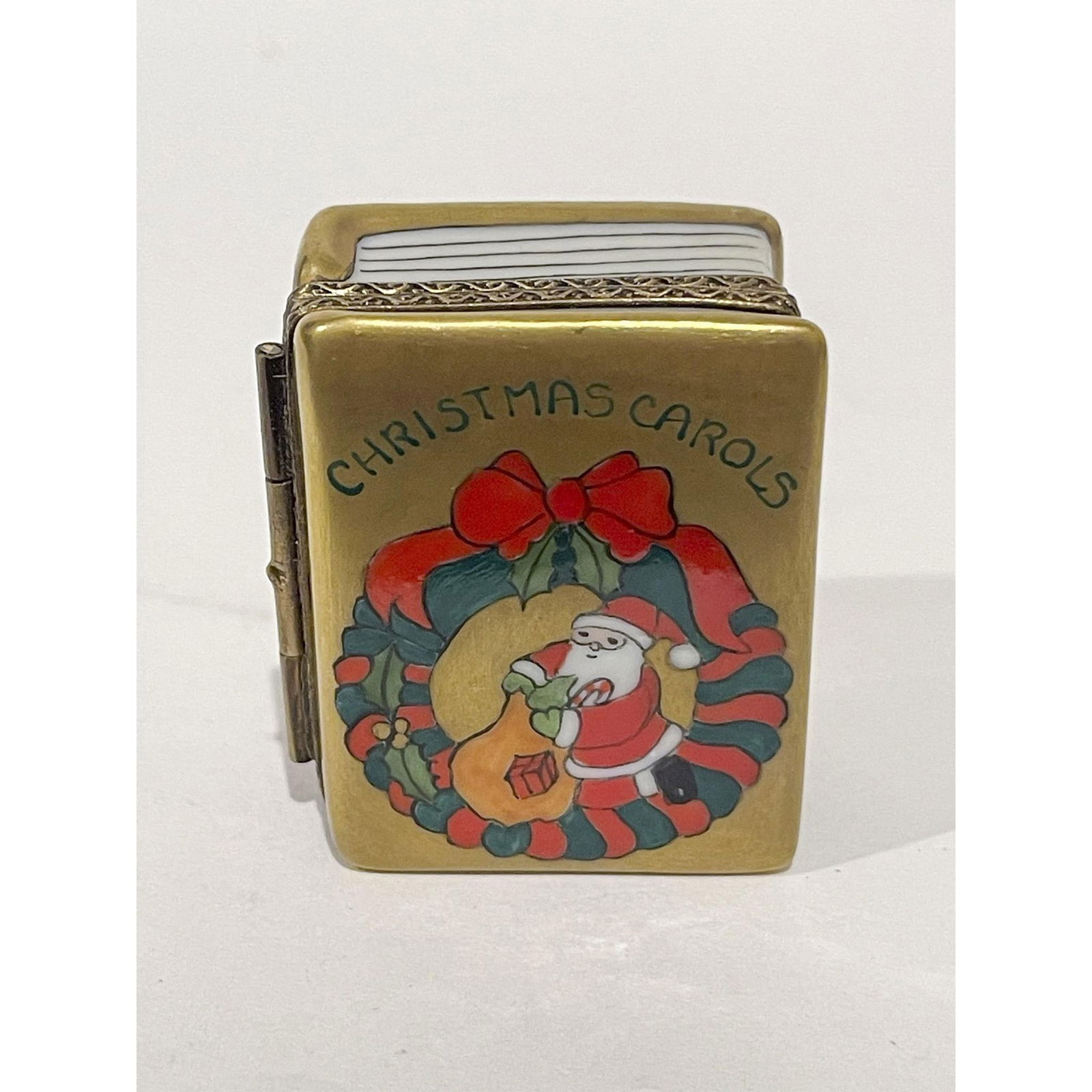 Limoges France Keepsake Box, Christmas Carols Book Numbered (1 of 5)