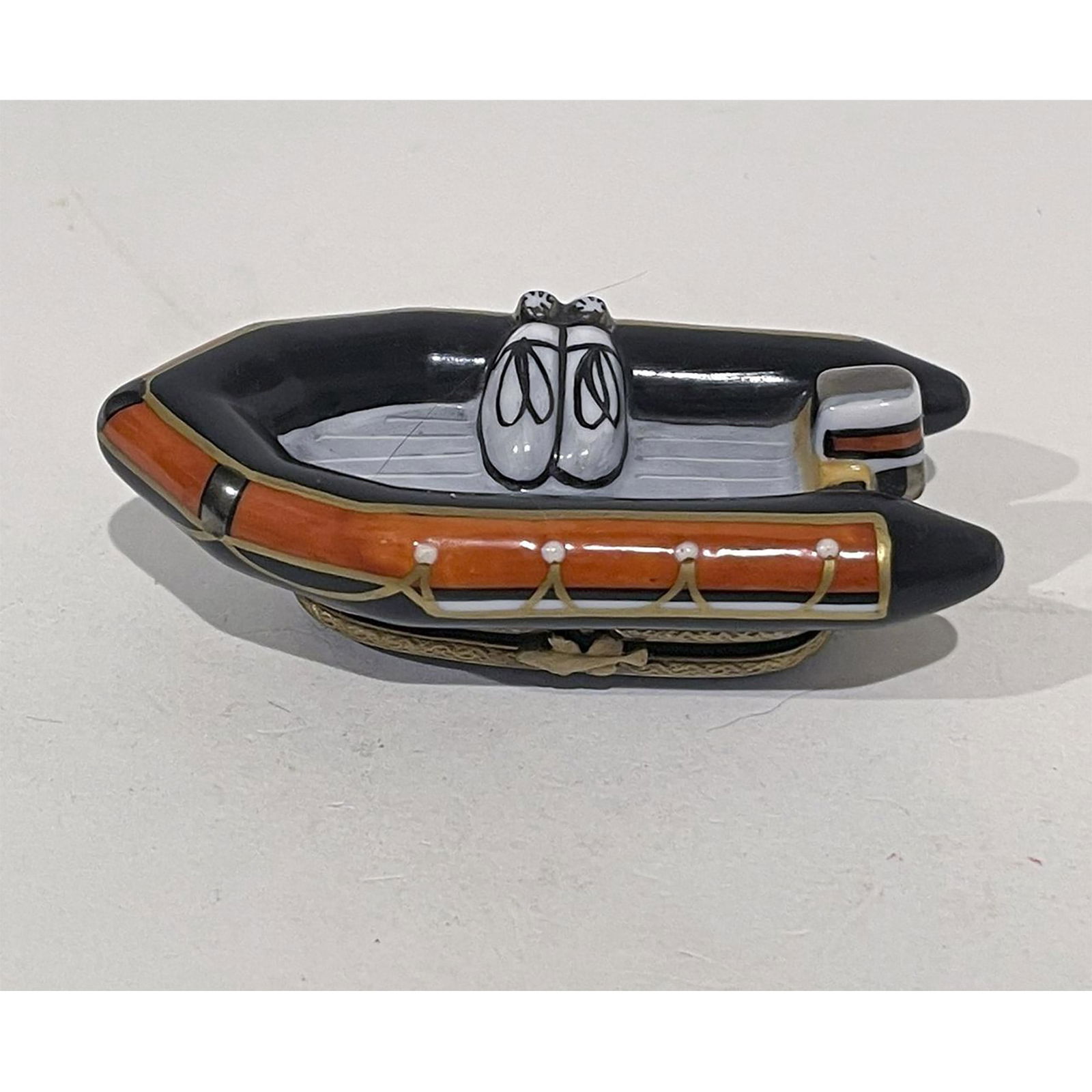 La Gloriette Limoges France Keepsake Box, Fishing Boat (1 of 3)