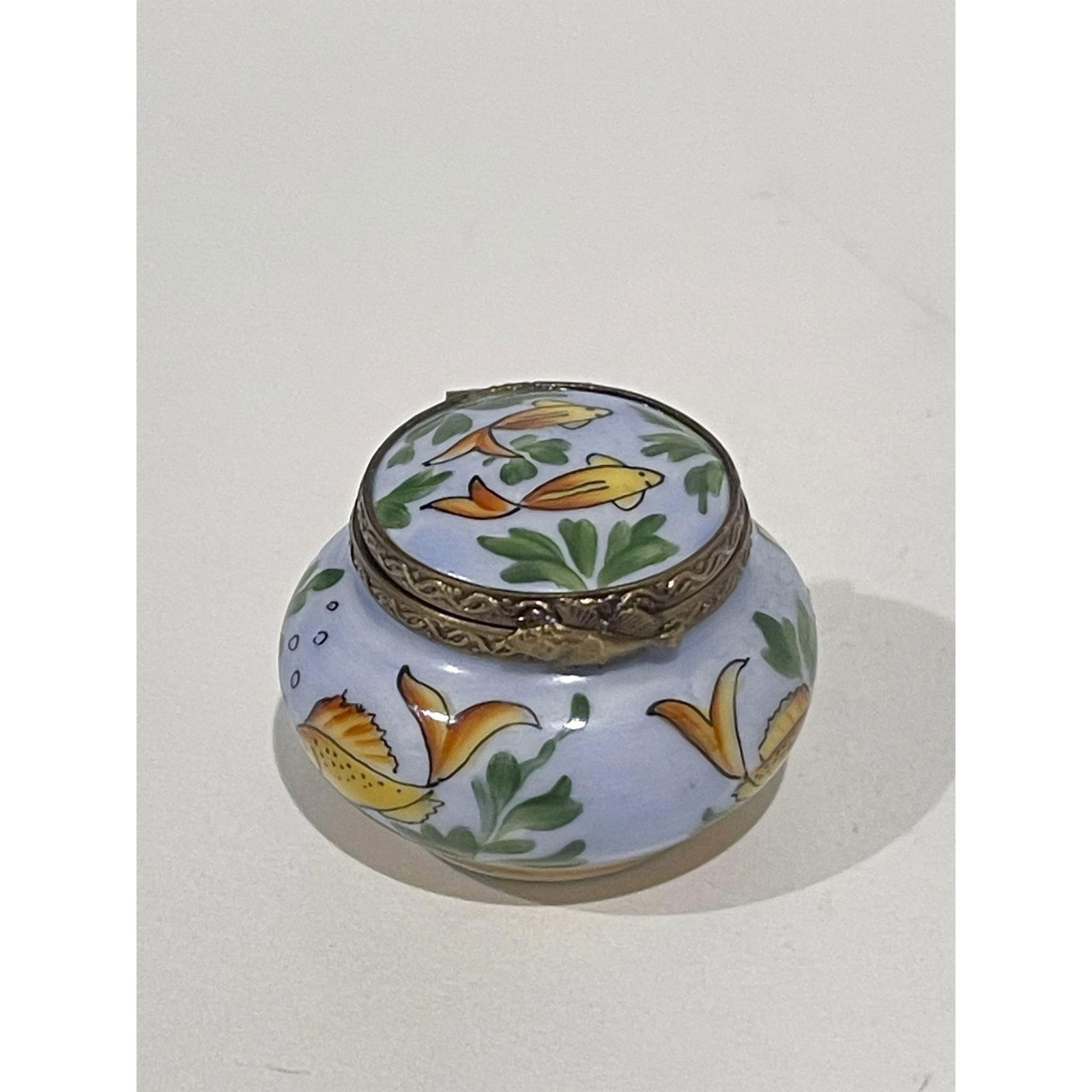 Limoges France Keepsake Box, Decorated Mini Inkwell (1 of 3)