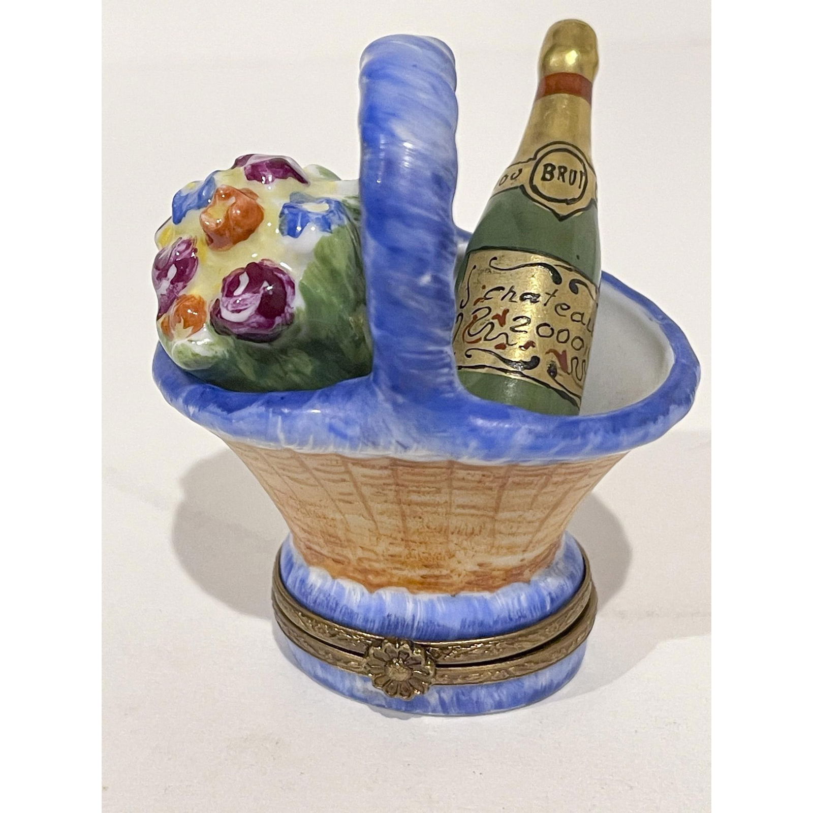 Limited Limoges Keepsake, Picnic Basket Champagne Numbered (1 of 3)