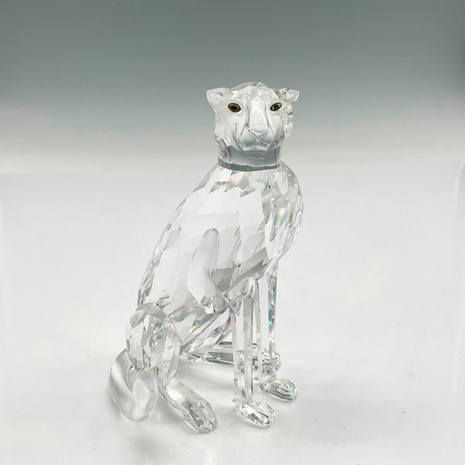 Swarovski Silver Crystal Figurine, Cheetah Var.2 (1 of 4)