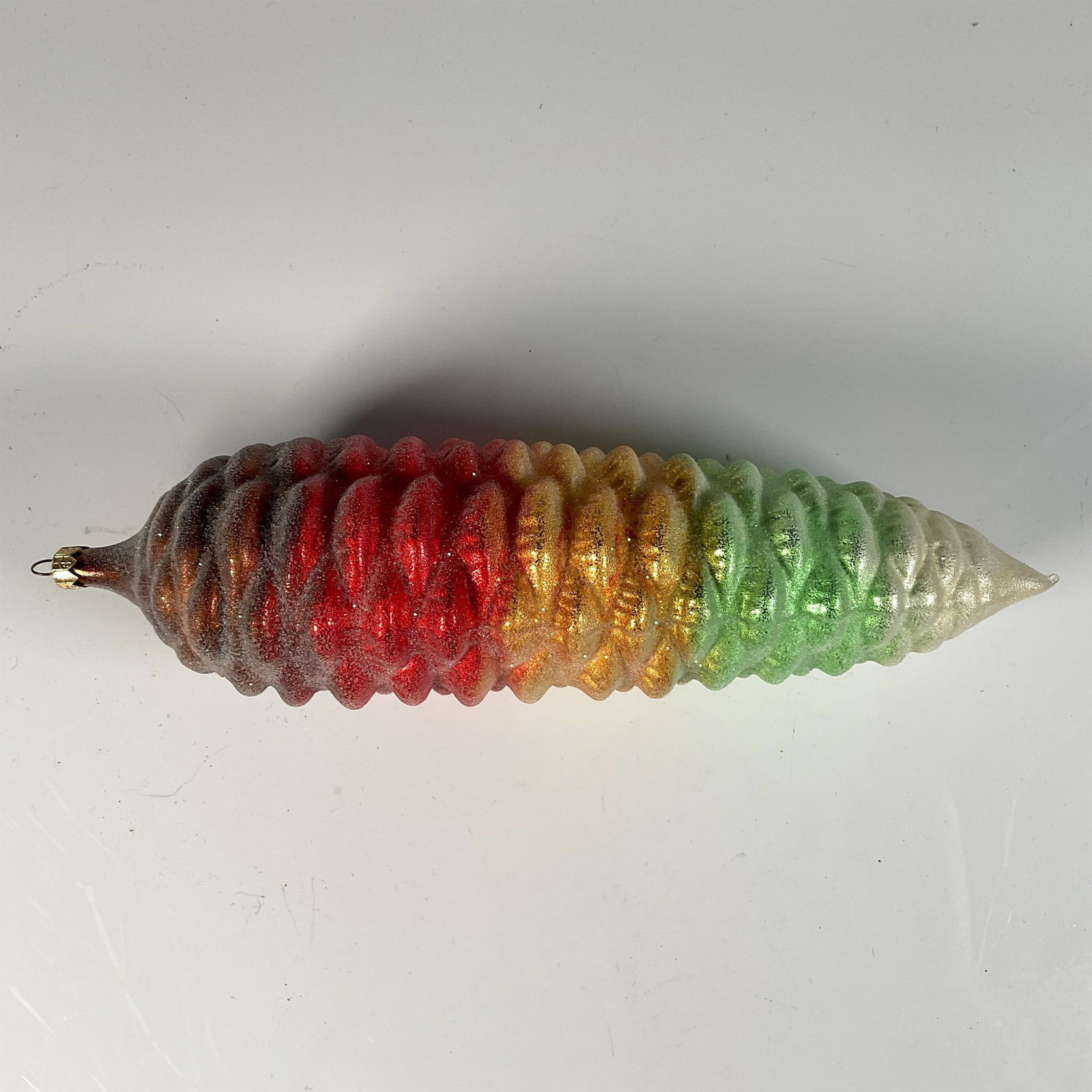 Radko Style Glass Kaleidoscope Pinecone Christmas Ornament (1 of 2)