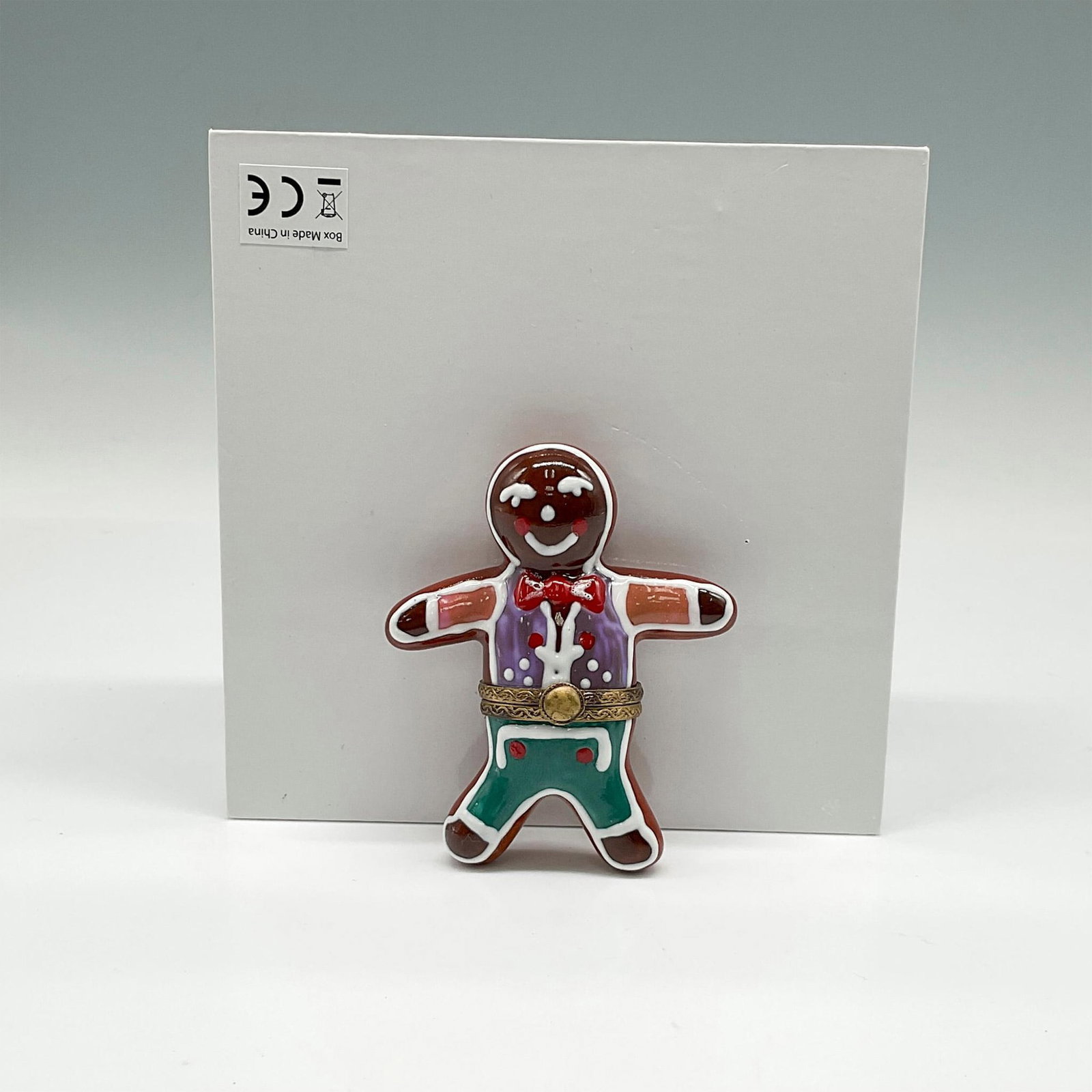 Limoges France Keepsake Box, Gingerbread Man (1 of 3)