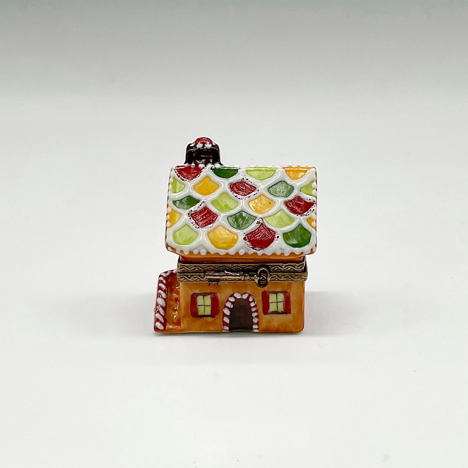 Limoges France Keepsake Box, Gingerbread House (1 of 5)