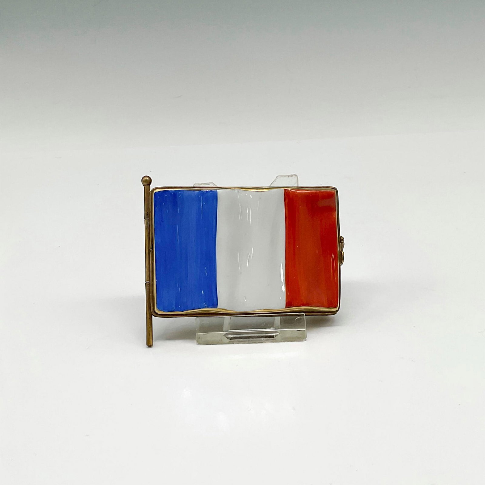 Limoges France Keepsake Box, French Flag (1 of 3)