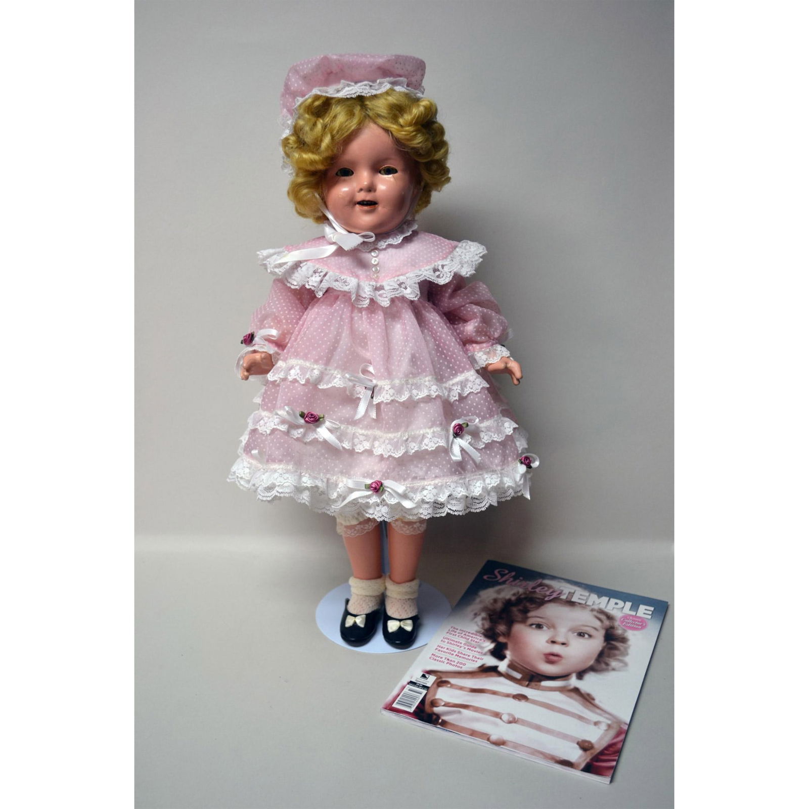 Vintage Original Shirley Temple Doll , 22" H. With Glass Case (1 of 8)