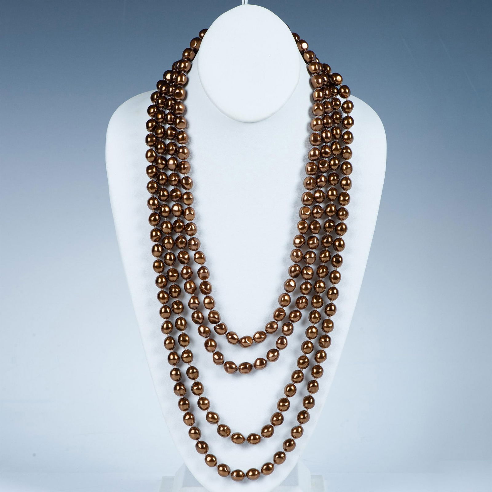 2pc Bronze Faux Baroque Pearl Necklaces (1 of 7)