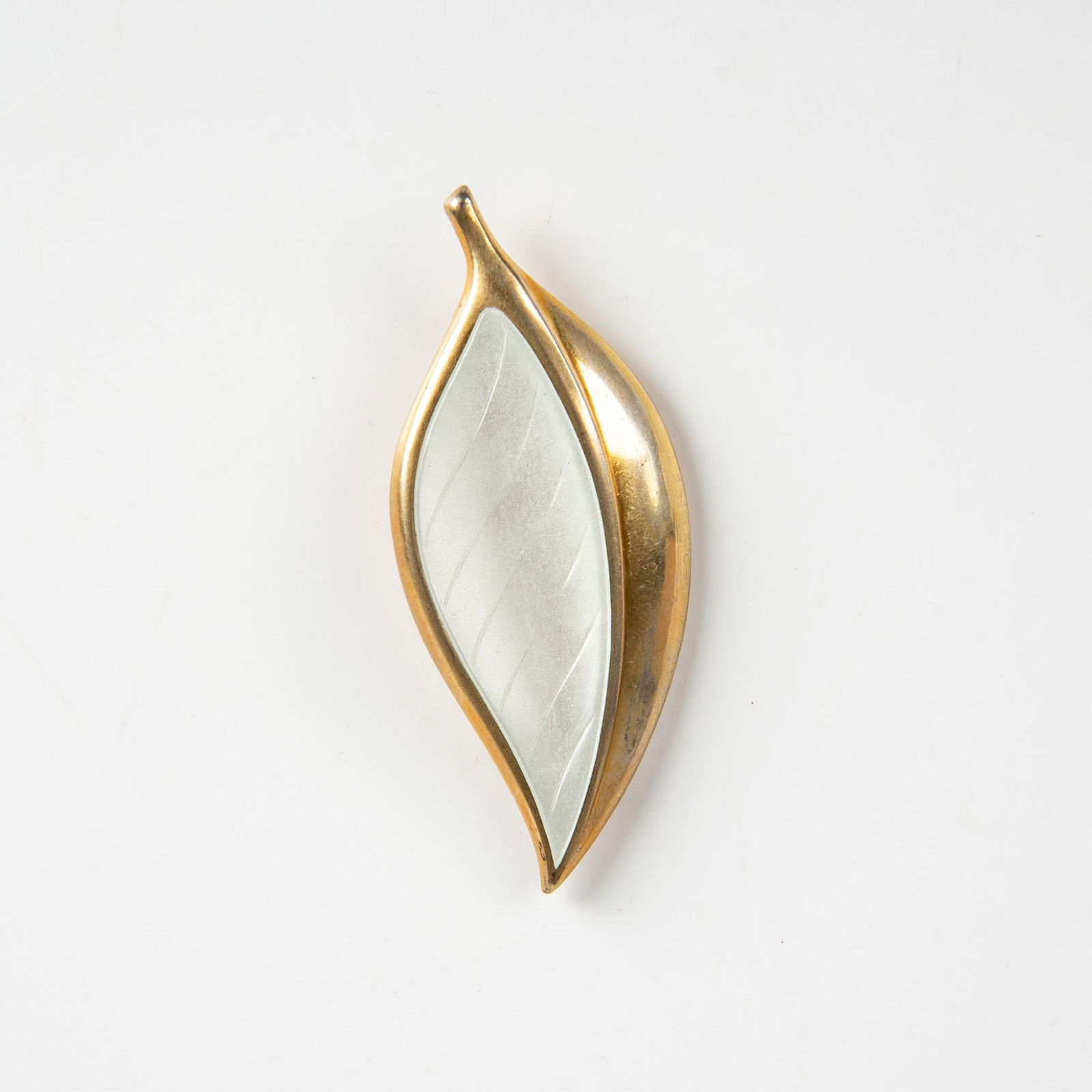David Andersen Sterling Silver & White Enamel Leaf Brooch (1 of 3)