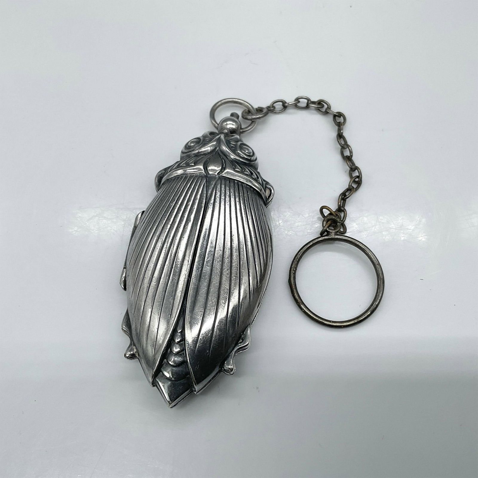 Egyptian Revival Art Deco German Silver Scarab Coin Holder (1 of 5)