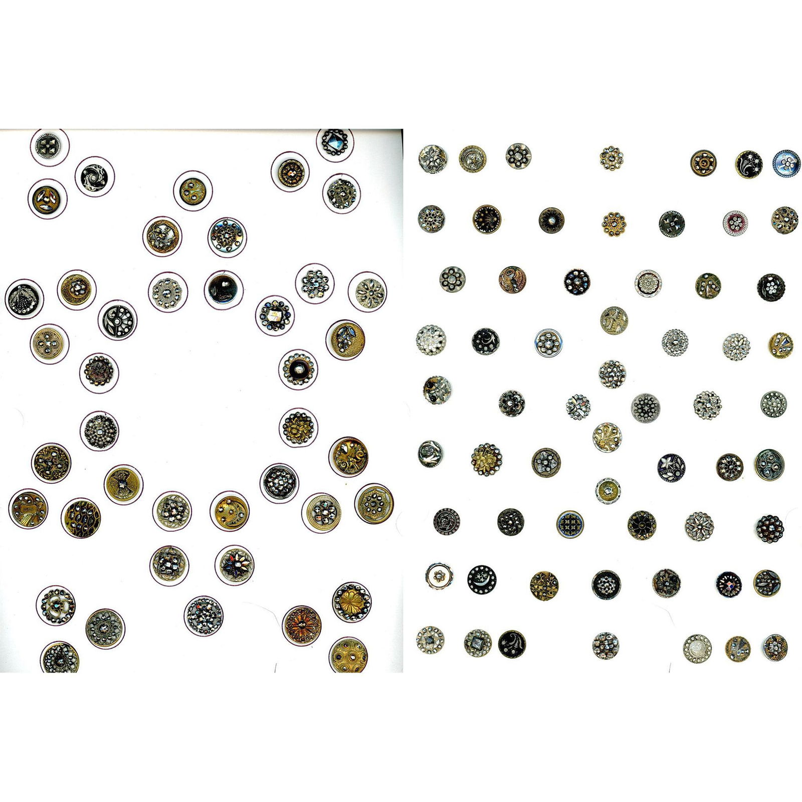 2 Cards of assorted cut steel buttons (1 of 3)