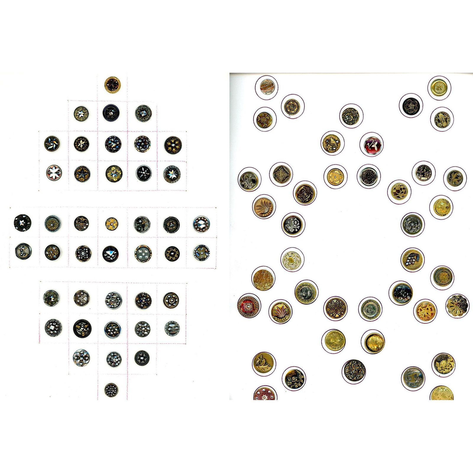 2 Cards of assorted small metal buttons (1 of 3)