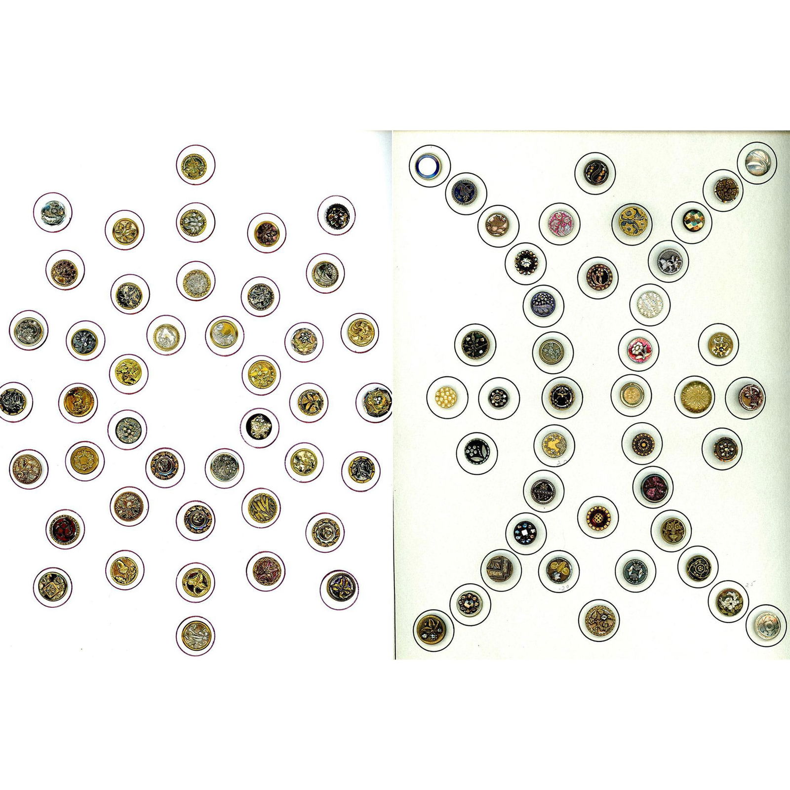 2 Cards of assorted small metal buttons (1 of 3)