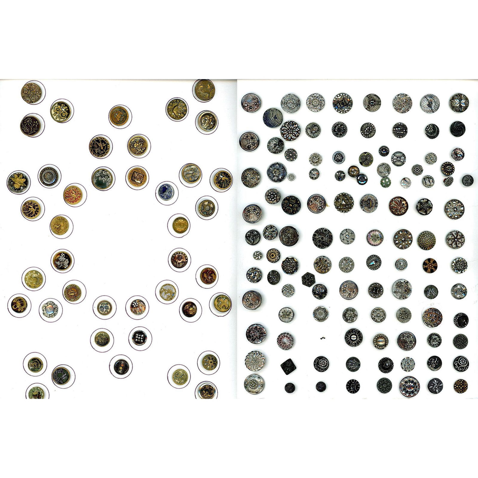 2 Cards of assorted small metal buttons (1 of 3)