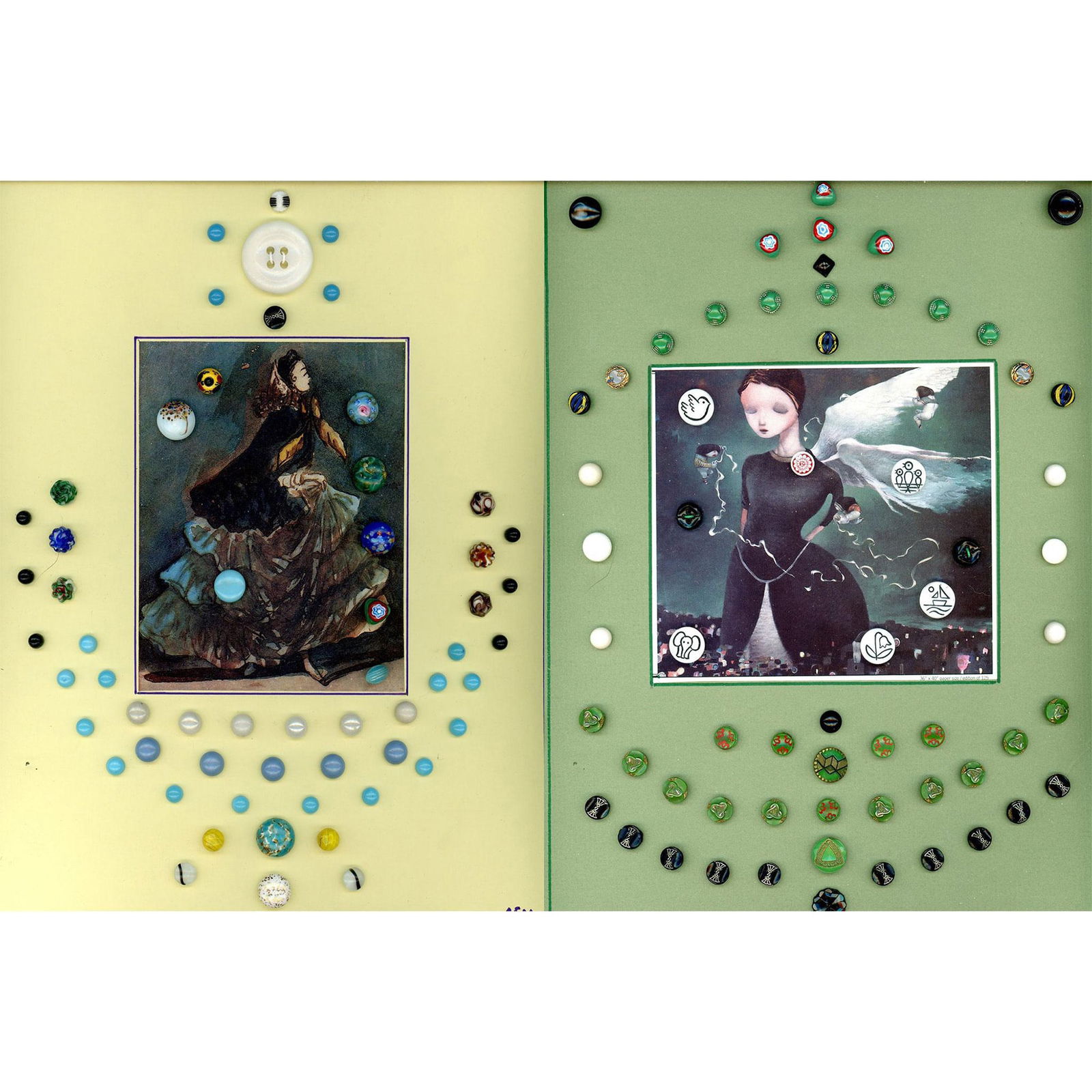 2 Cards of assorted glass buttons (1 of 3)