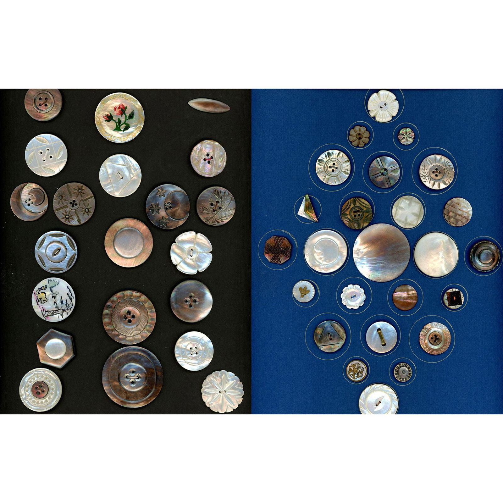 2 Cards of assorted techniques in pearl buttons (1 of 3)