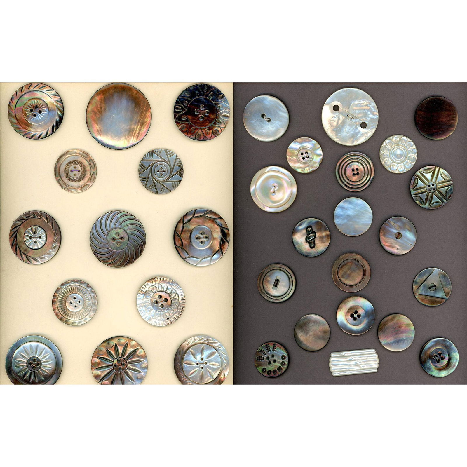 2 Cards of assorted techniques in pearl buttons (1 of 3)