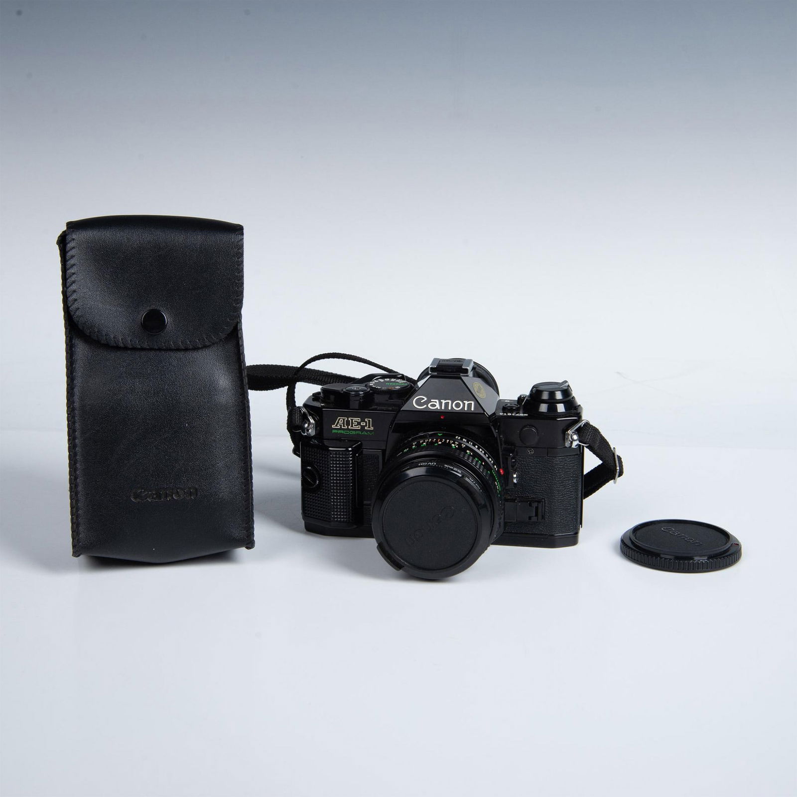 Canon AE-1 Program 35mm Film Camera w/ 50mm Lens and Flash (1 of 6)