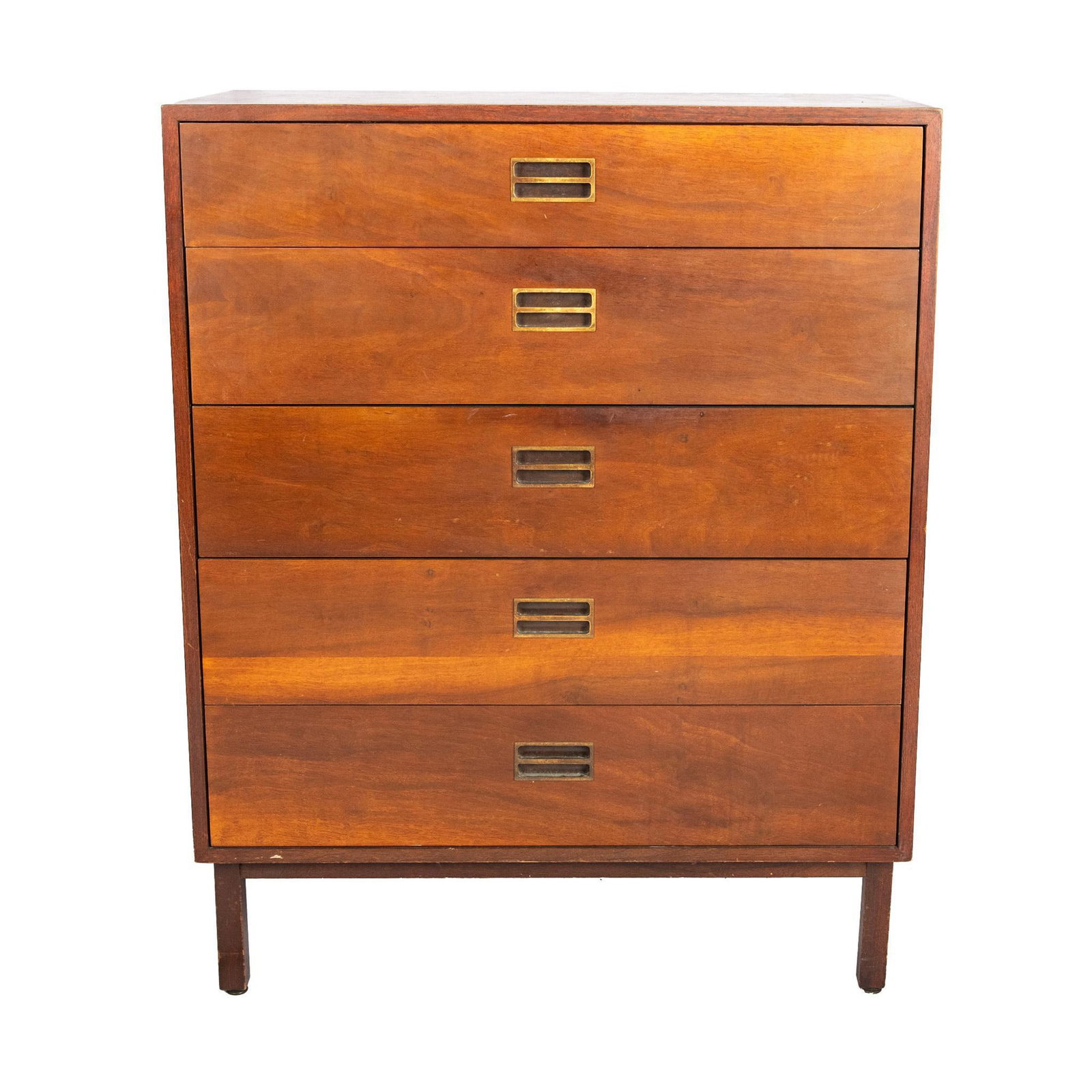 Vintage Wood MCM Tall Dresser (1 of 7)