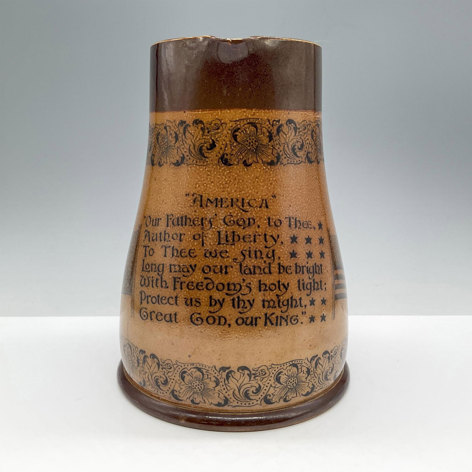 Doulton Lambeth Stoneware Pitcher, Patriotic (1 of 4)