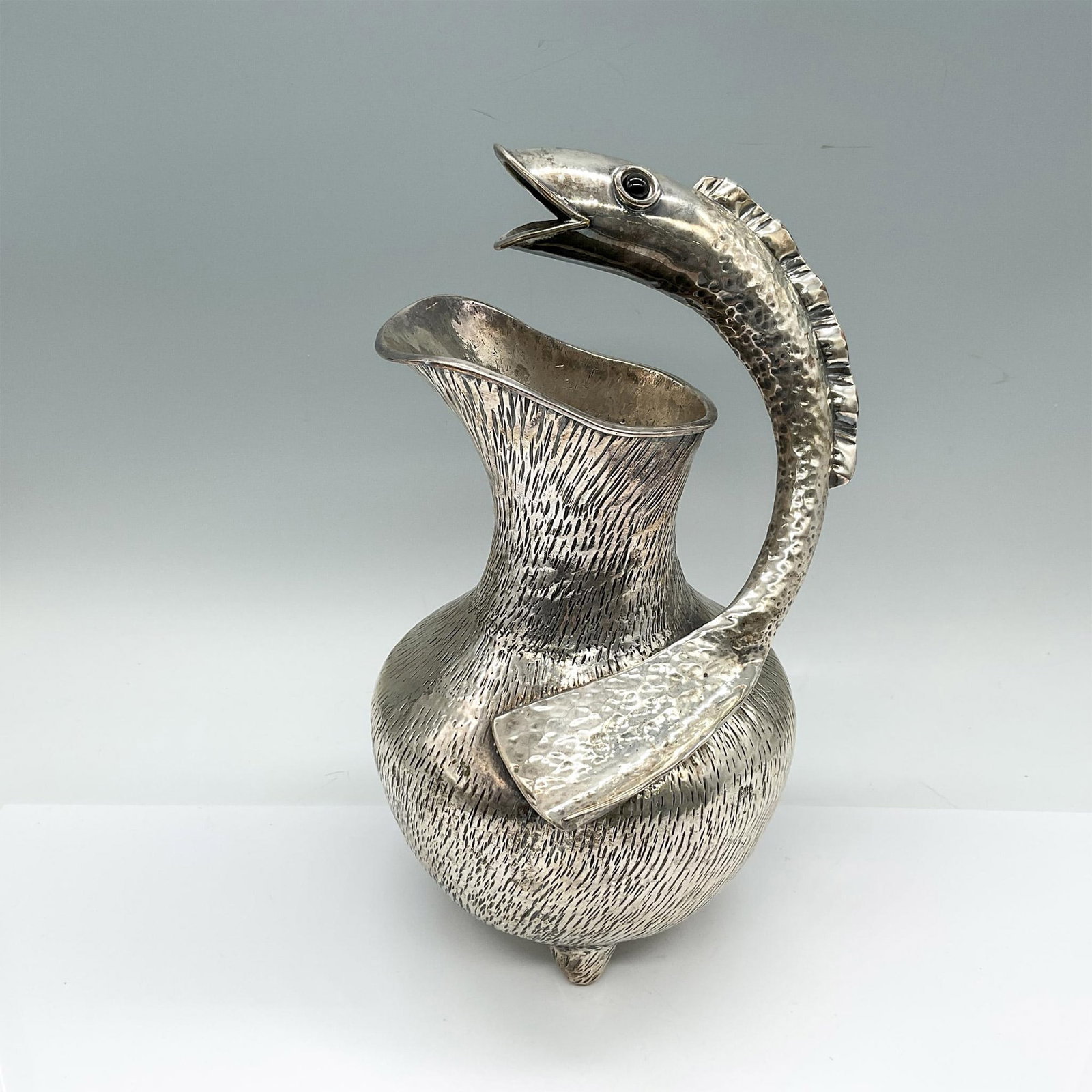 Los Castillo Silver Plated Pitcher with Fish Handle (1 of 4)
