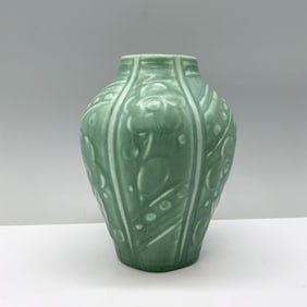 Rookwood Matte Pottery Vase, Floral Green 6100