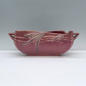 Roseville Pottery Two Handle Bowl, Maroon