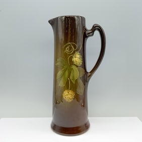 Owens Art Pottery Pitcher, Peony