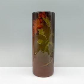 American Art Pottery Vase, Red Peony