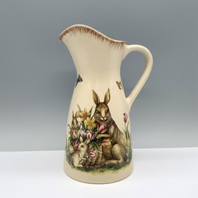American Art Pottery Rabbit Motif Pitcher