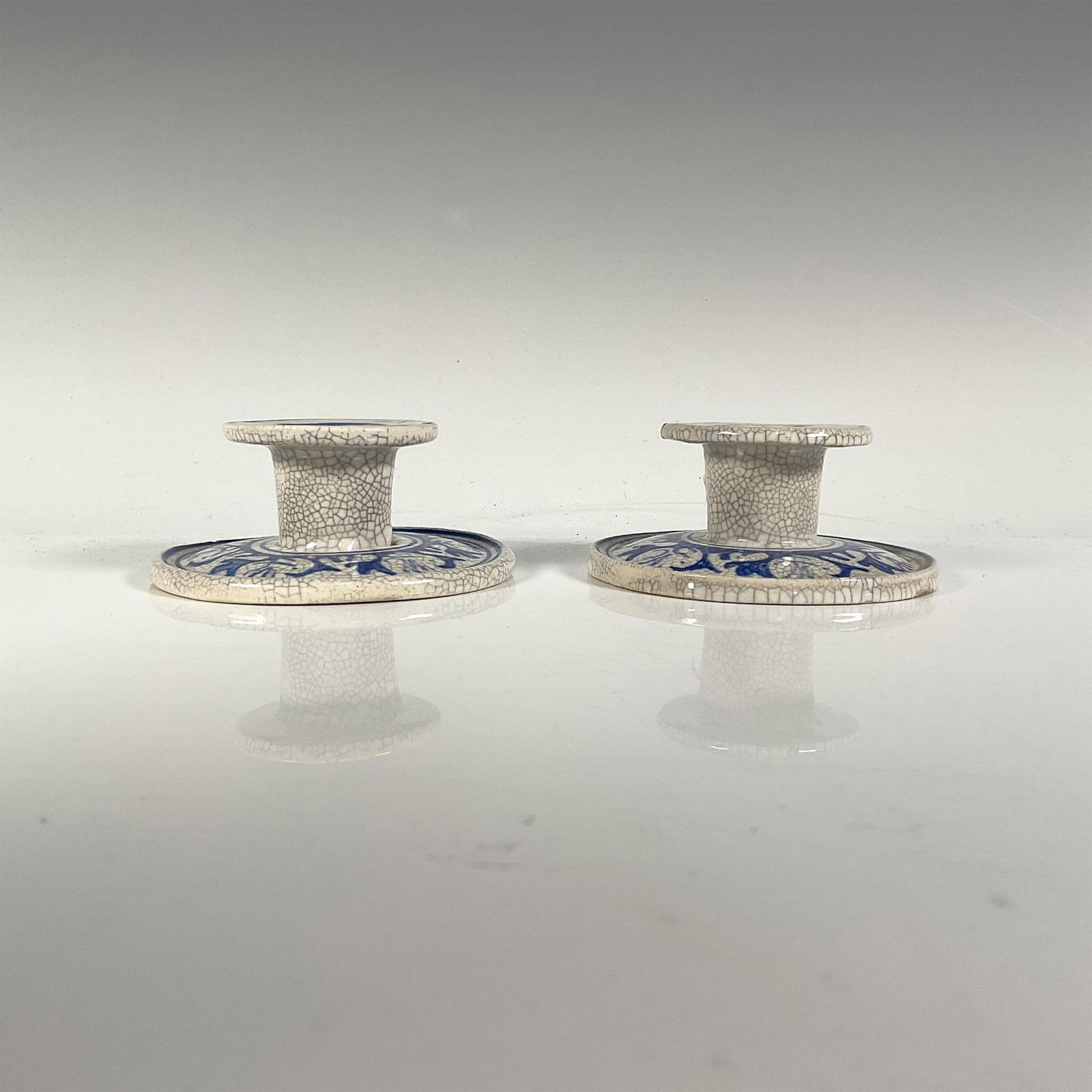 2pc Dedham Art Pottery Candlesticks (1 of 3)