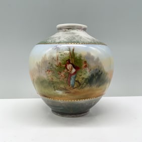 Royal Bayreuth Porcelain Vase, Diana and Cupids