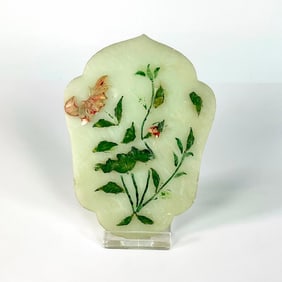 Floral Jade Decorative Plaque
