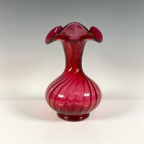 American Art Glass Cranberry Vase