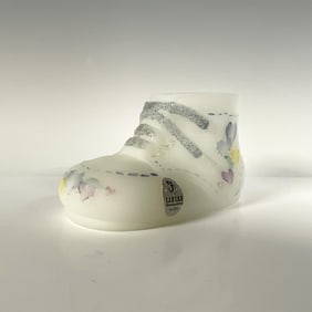 Fenton Art Glass Baby Shoe Figurine