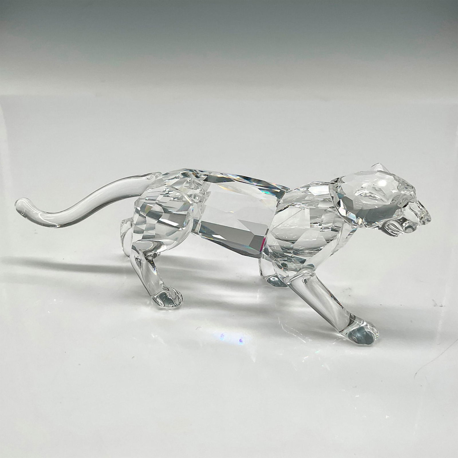 Swarovski Silver Crystal Figurine, Leopard (1 of 4)