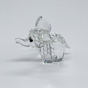 Swarovski Silver Crystal Figurine, Small Elephant