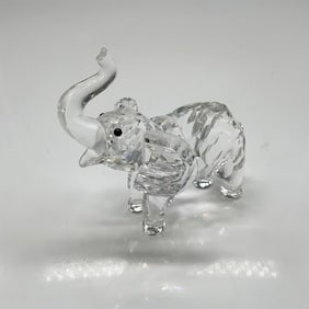 Swarovski Silver Crystal Figurine, Baby Elephant