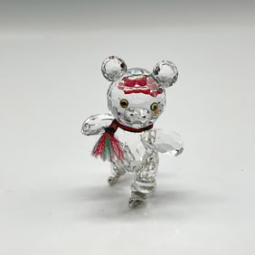 Swarovski Silver Crystal Figurine, Kris Bear Skates