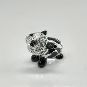 Swarovski Silver Crystal Figurine, Mini Panda Baby