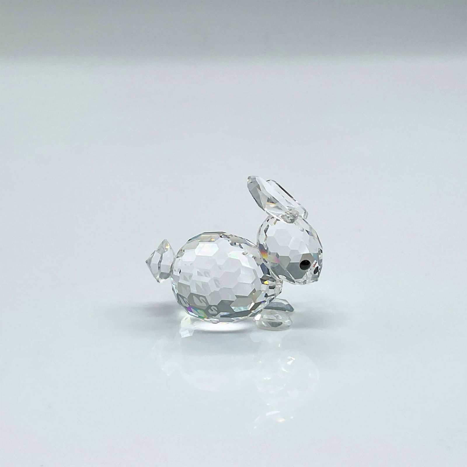Swarovski Silver Crystal Figurine, Mini Rabbit LyingDown (1 of 4)
