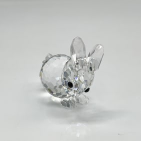 Swarovski Silver Crystal Figurine, Mini Resting Rabbit