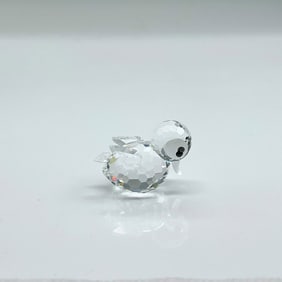 Swarovski Silver Crystal Figurine, Mini Swimming Duck